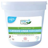 Tablettes lessive linge parfumées Ecocert x 60 -Action Verte