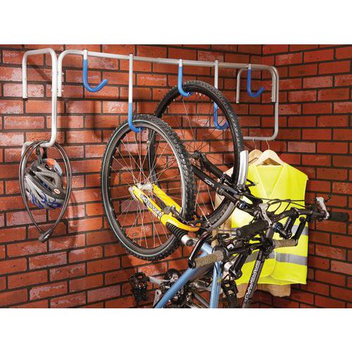 Support de vélo mural - 5 crochets