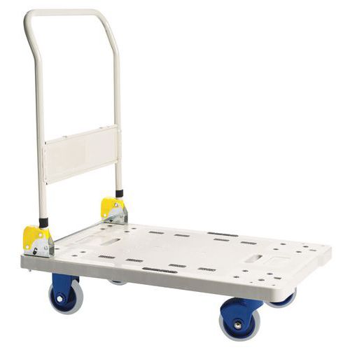 Chariot plastique Prestar dossier rabattable charge 300 kg