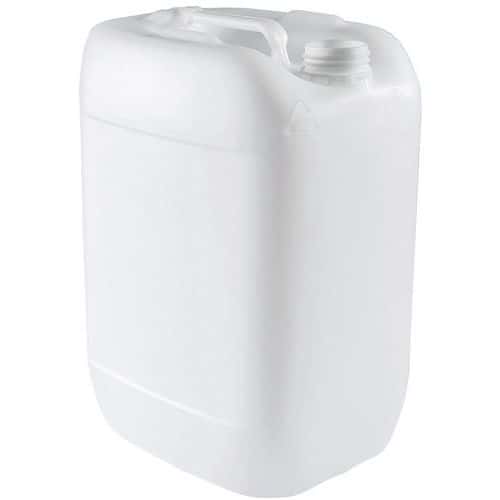 Bidon en plastique nature 20 litres UN empilable avec bouchon à vis GL 51  blanc